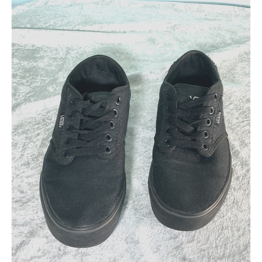 Vans Women's Black Shimmer Sneakers Shoes Size 7 US Low Top Casual